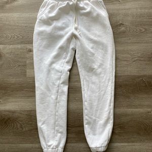 Oversized white joggers